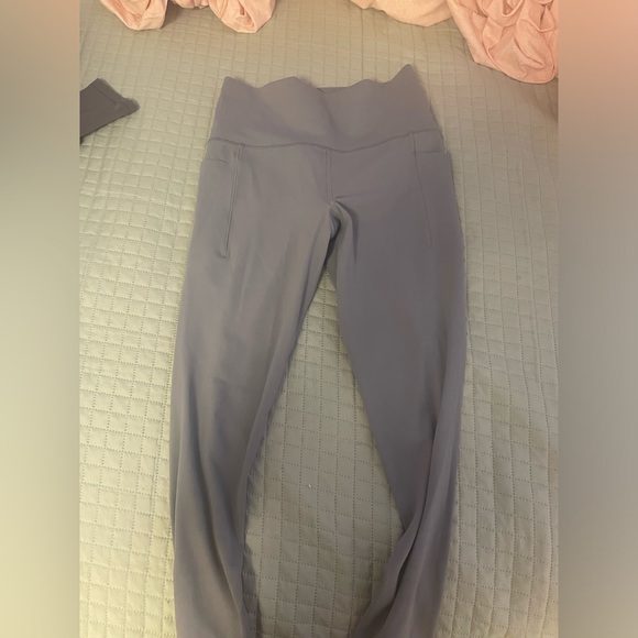 dusty blue athleta salutation stash leggings - Picture 2 of 2